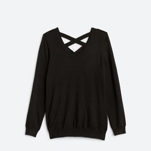 Newer Black crisscross sweater